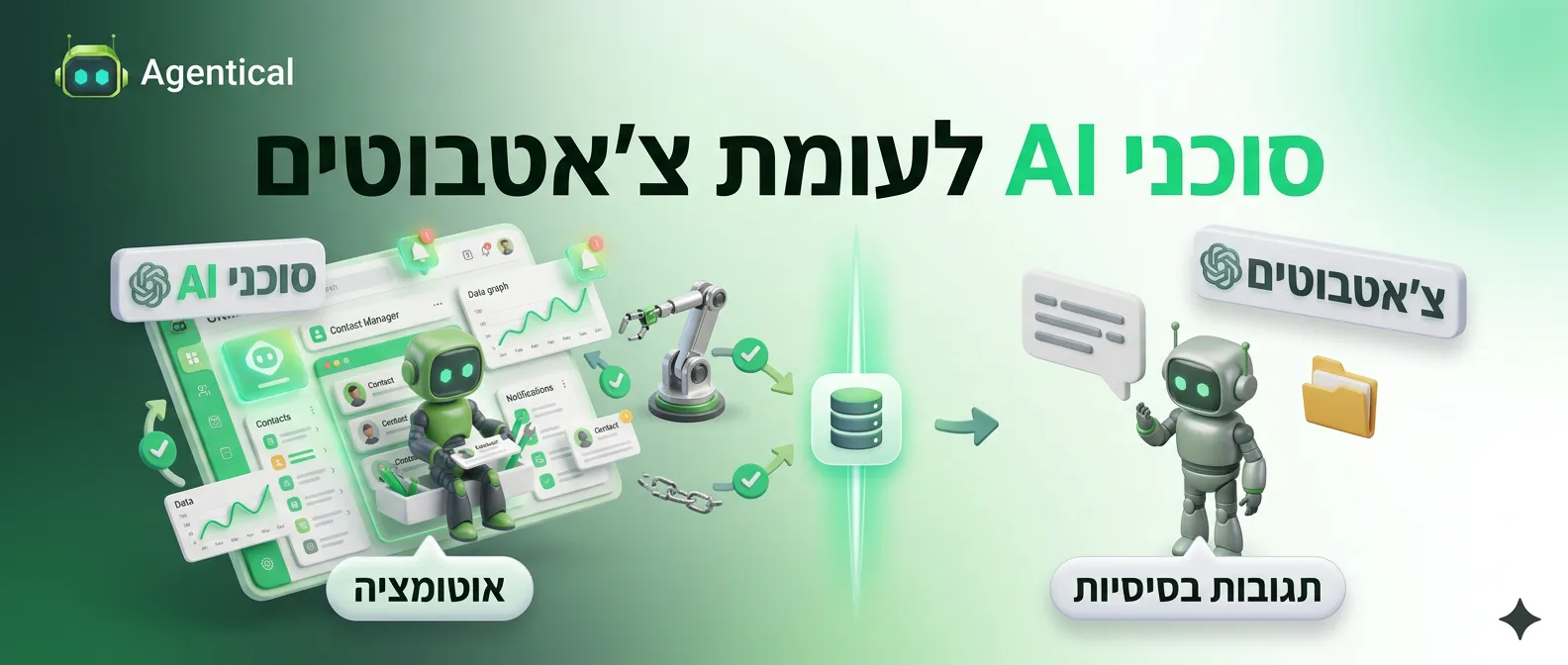 סוכני AI לעומת צ'אטבוטים